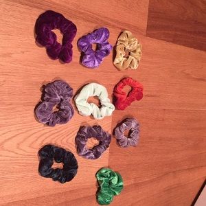 Assortment of 10 velvet scrunchies!!!!